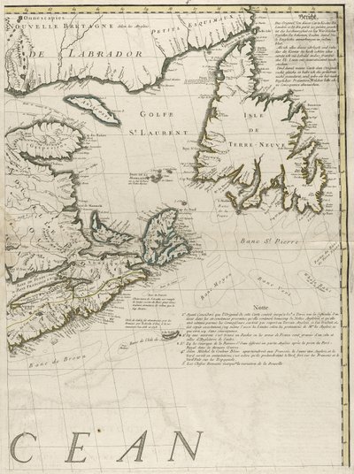 A Map of the British and French Dominions in America by John Mitchell